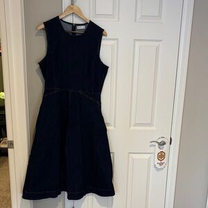 Nine West Dark Blue Denim Midi Dress